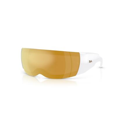 Ray-Ban Ultra Wrap 002 Next Generation Collection zonnebril Wit montuur Goud glazen 01-41