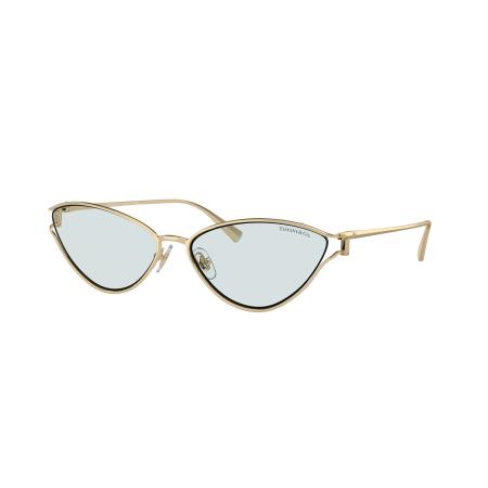Tiffany & Co. Vrouwelijk Sunglass TF3095 - Framekleur: Lichtgoud, Lenskleur: Meekleurend azuur