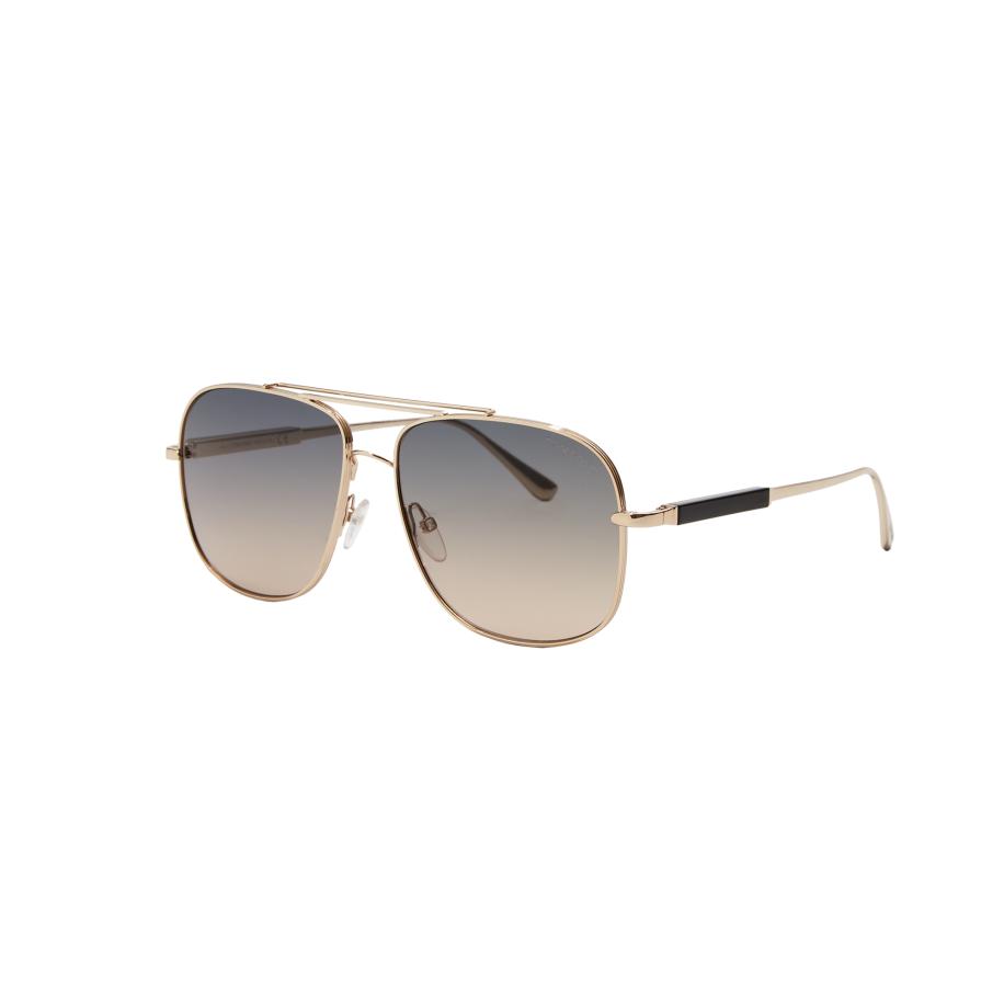 Tom Ford FT0669 JUDE 28B Goud Heren Zonnebril Grijs