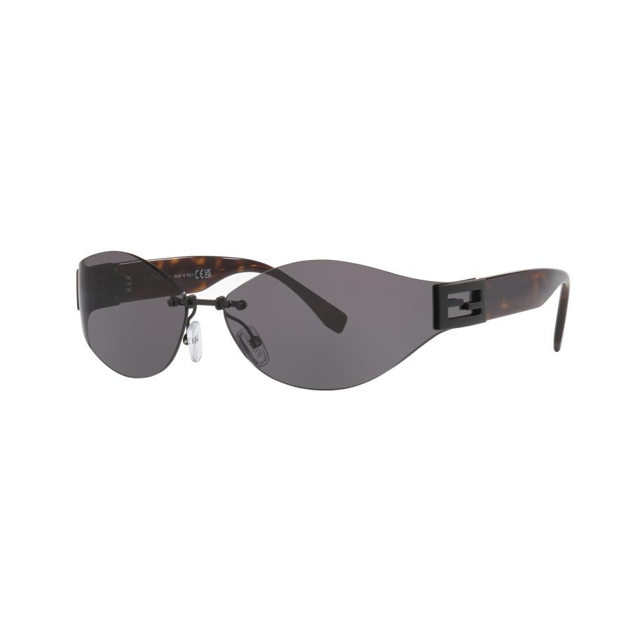 Fendi Vrouwelijk Sunglass Baguette FE40159U - Framekleur: Zwartmat, Lenskleur: Grijs Grijs
