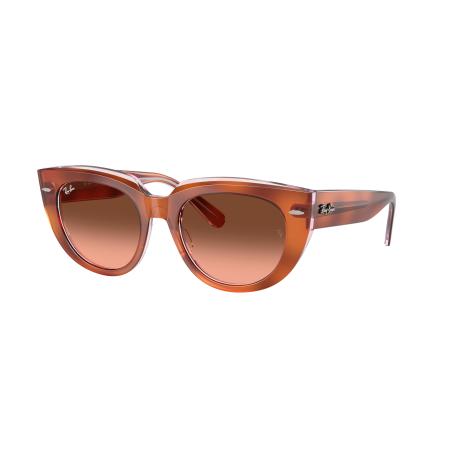 Ray-Ban Vrouwelijk Sunglass RB2286 Doreen - Framekleur: Rood Havana op transparant multicolor, Lenskleur: Roze gradiënt bruin