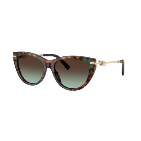 Tiffany & Co. Vrouwelijk Sunglass TF4253 - Framekleur: Brown Tiffany Havana, Lenskleur: Azuurblauw gradiënt bruin