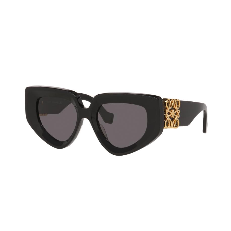 Loewe Vrouwelijk Sunglass Anagram LW40154U - Framekleur: Zwart, Lenskleur: Grijs Grijs