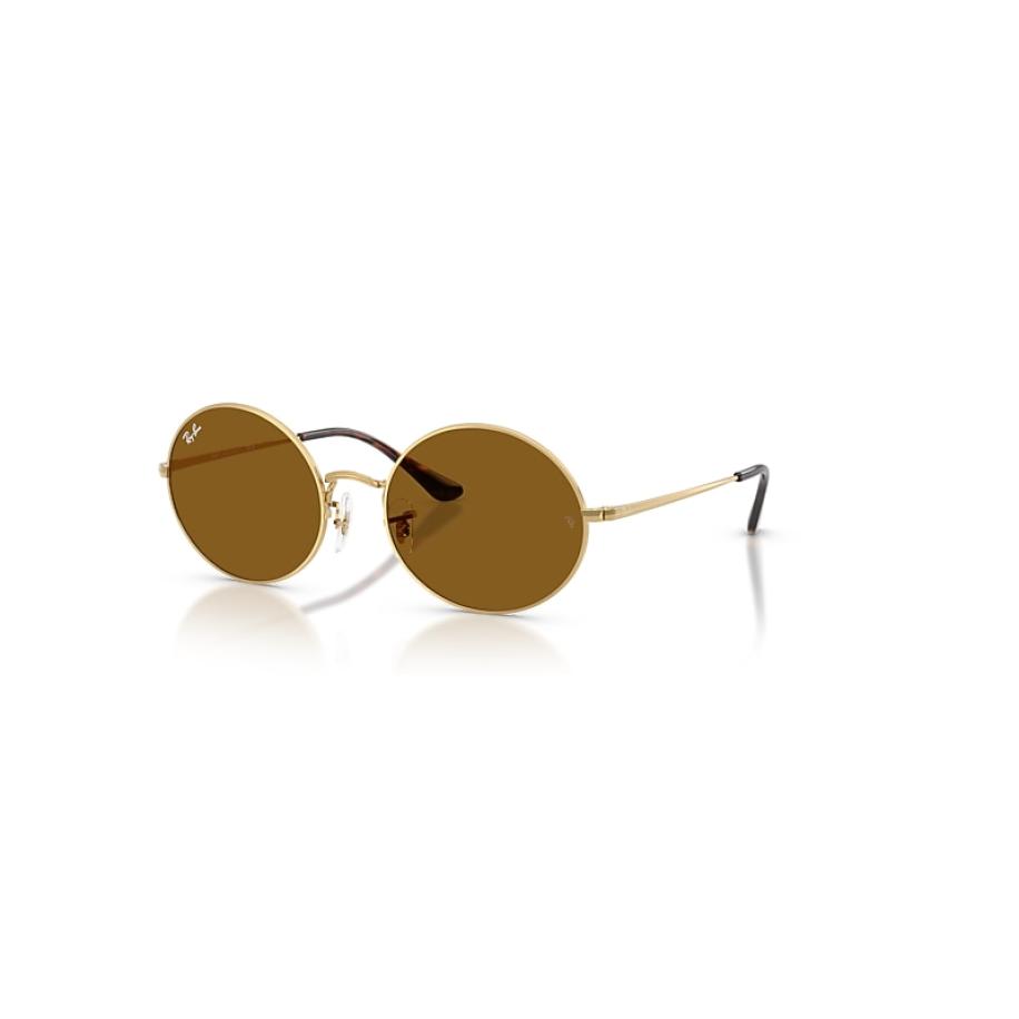 Ray-Ban Oval 1970 Collector Drops Limited zonnebril Arista Goud montuur Bruin glazen 54-19 Goud