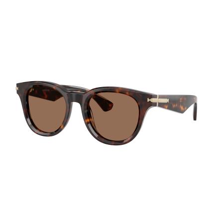 Burberry Mannelijk Sunglass BE4439 - Framekleur: Donker Havana, Lenskleur: Donkerbruin