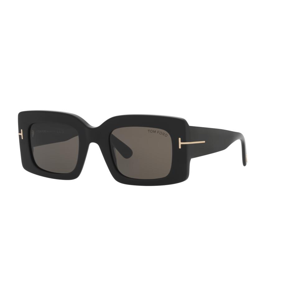 Tom Ford Vrouwelijk Sunglass Brigitta - Framekleur: Zwart glanzend, Lenskleur: Grijs Grijs