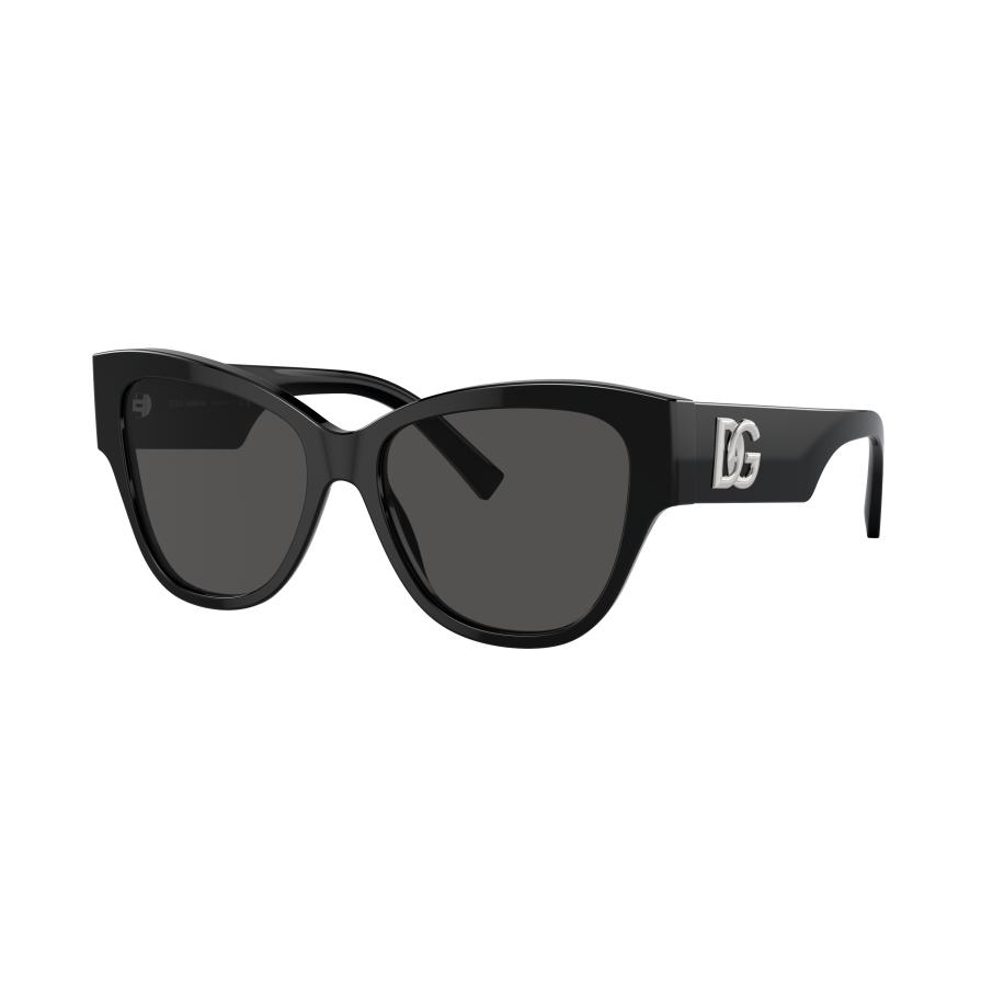Dolce&Gabbana Vrouwelijk Sunglass DG4449 - Framekleur: Zwart, Lenskleur: Donkergrijs Grijs