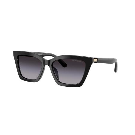 Emporio Armani Vrouwelijk Sunglass EA4250U - Framekleur: Glanzend zwart, Lenskleur: Gradiënt grijs