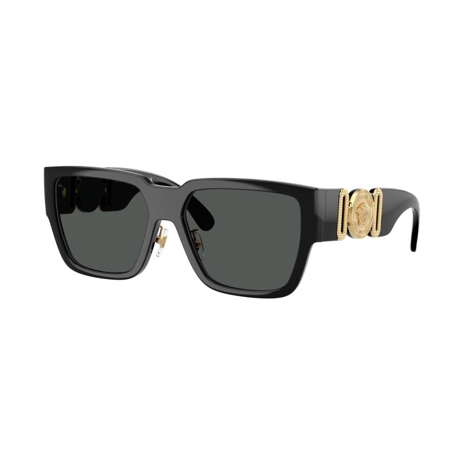 Versace Mannelijk Sunglass VE4483D - Framekleur: Zwart, Lenskleur: Donkergrijs Grijs