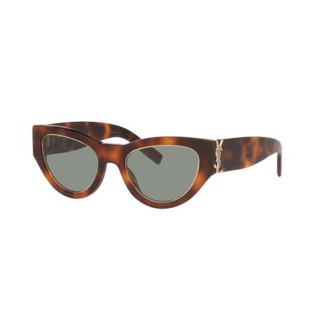 Saint Laurent Vrouwelijk Sunglass SLM94Rim - Framekleur: Tortoise, Lenskleur: Groen