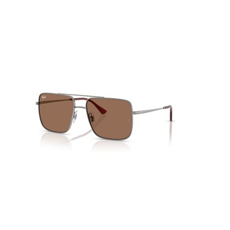 Ray-Ban Ari Bio-based Limited zonnebril Staalgrijs montuur Bruin glazen 56-16