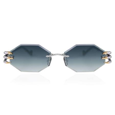 Anna-Karin Karlsson THE CLAW & THE NEST - OCTAGONAL Wit Goud grey Zilver Dames Zonnebril