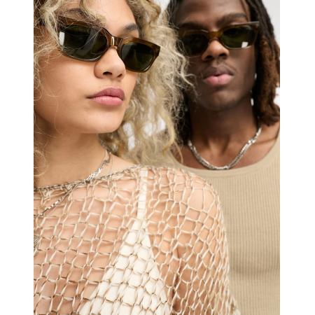 A.Kjaerbede Bror Zonnebrill in transparant rook-Bruin