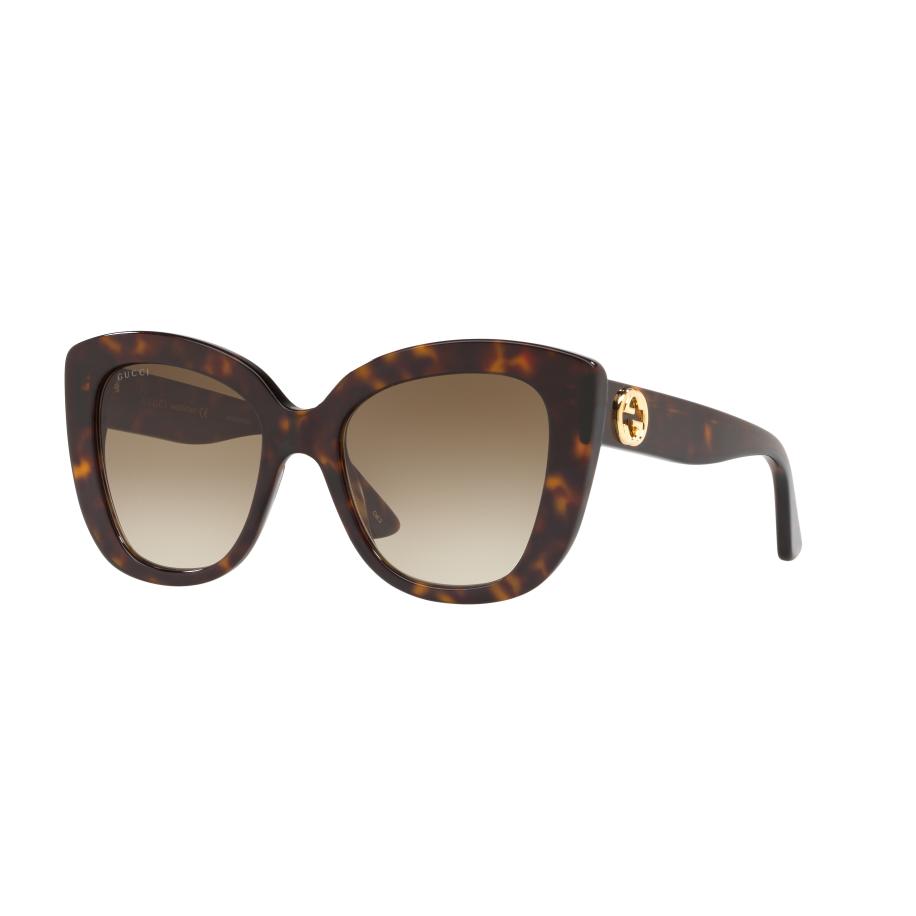 Gucci Vrouwelijk Sunglass GG0327S - Framekleur: Tortoise, Lenskleur: Bruin Bruin