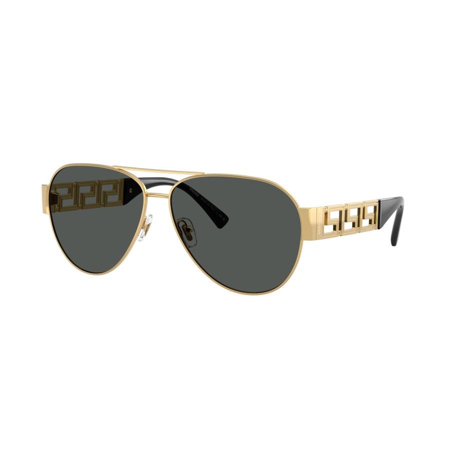 Versace Mannelijk Sunglass VE2289 - Framekleur: Goud, Lenskleur: Donkergrijs Grijs