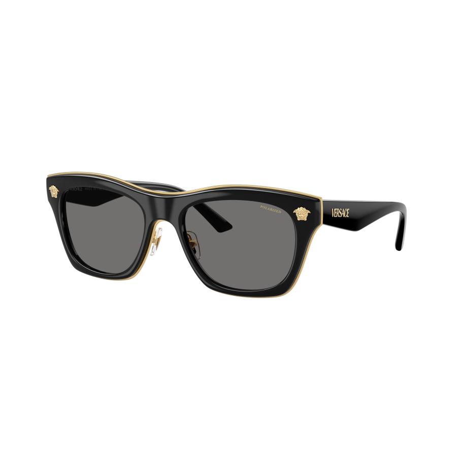 Versace VE2272 Polarized GB1/81 Zwart Heren Zonnebril Grijs