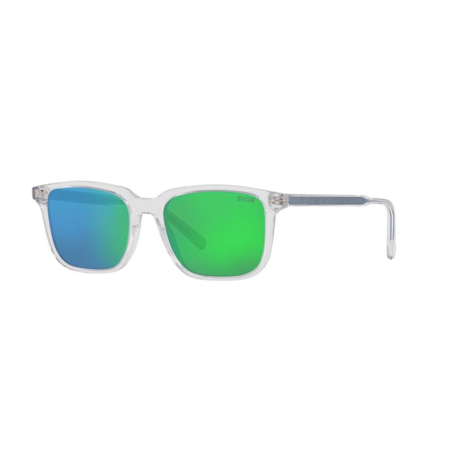 DIOR Mannelijk Sunglass Indior S1I - Framekleur: Grijs kristal, Lenskleur: Blauw Blauw