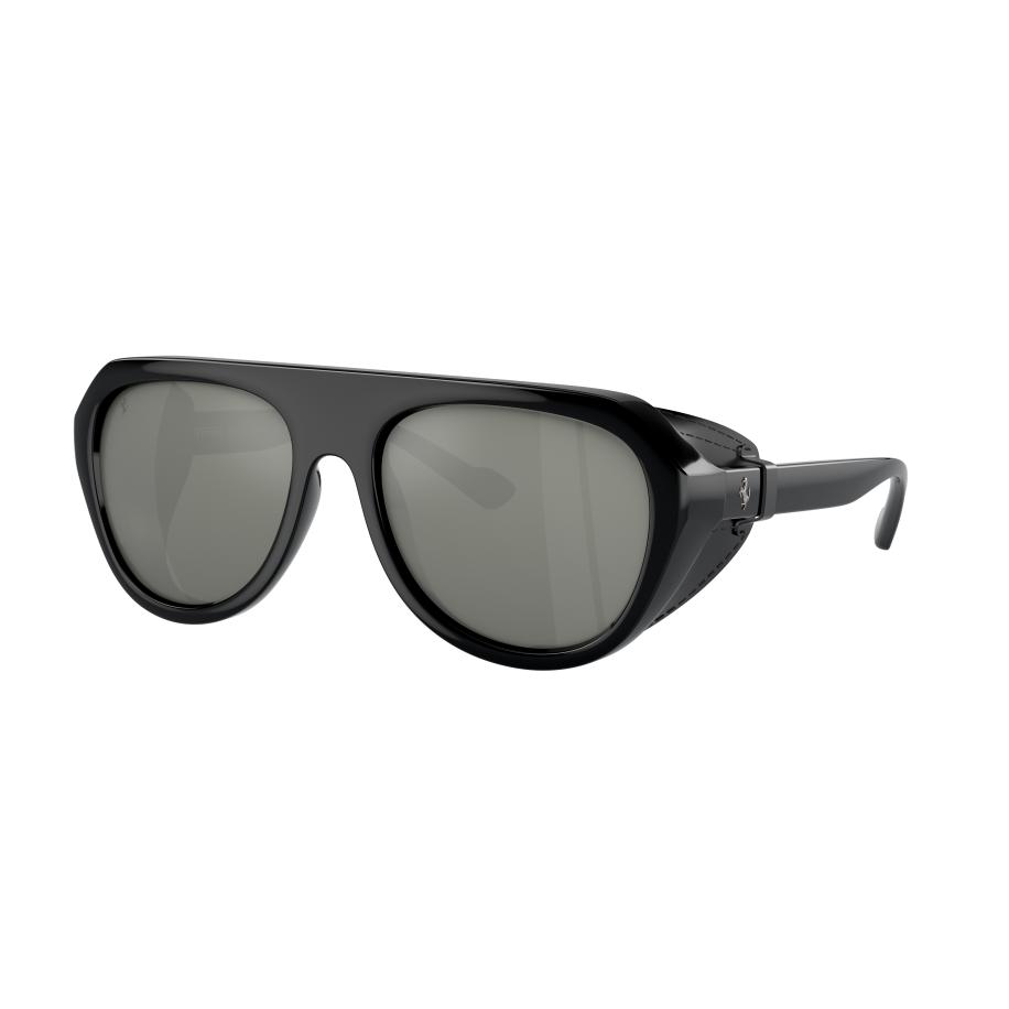 Ferrari Unisex Sunglass FH2002QU - Framekleur: Zwart, Lenskleur: Gespiegeld Zilver Polar Zilver