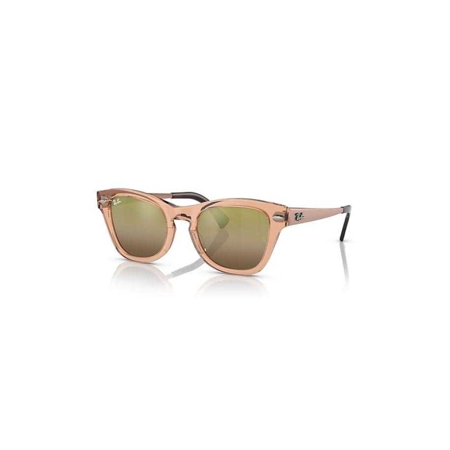 Ray-Ban Rb0707sm zonnebril Lichtbruin montuur Goud glazen 50-21 Bruin