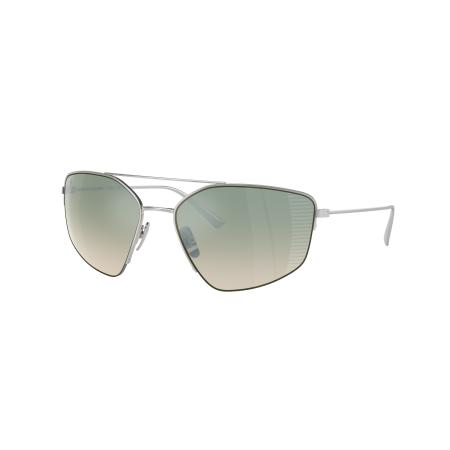 Ferrari Mannelijk Sunglass FH1009T - Framekleur: Zilver, Lenskleur: Gradiënt groen gespiegeld