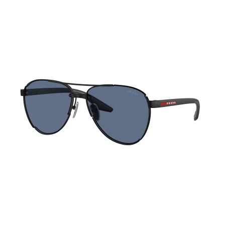 Prada Linea Rossa Mannelijk Sunglass PS 51YS - Framekleur: Matzwart, Lenskleur: Donkerblauw