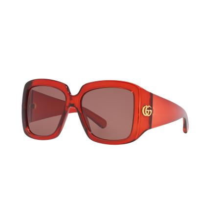 Gucci Vrouwelijk Sunglass GG1402S - Framekleur: Bordeaux, Lenskleur: Bruin