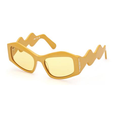 GCDS GD0023 39E Geel Heren Zonnebril