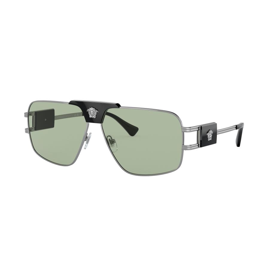 Versace Mannelijk Sunglass VE2251 - Framekleur: Staalgrijs, Lenskleur: Groen Groen