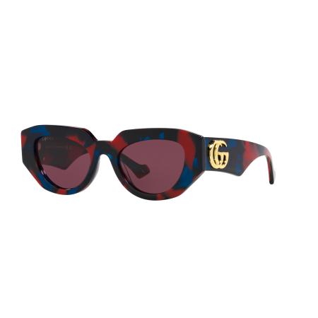 Gucci Vrouwelijk Sunglass GG1421S - Framekleur: Tortoise, Lenskleur: Paars