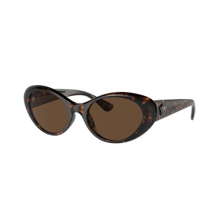 Versace Vrouwelijk Sunglass VE4455U - Framekleur: Havana, Lenskleur: Donkerbruin