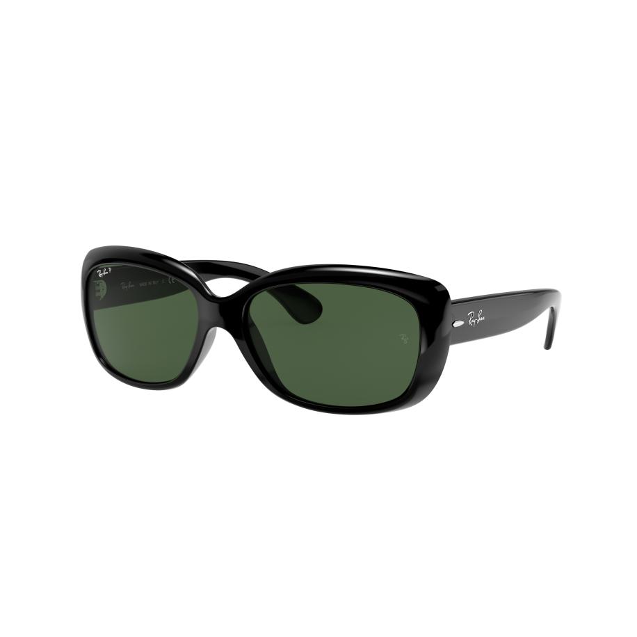 Ray-Ban Vrouwelijk Sunglass RB4101 Jackie Ohh - Framekleur: Zwart, Lenskleur: G-15 Groen Groen