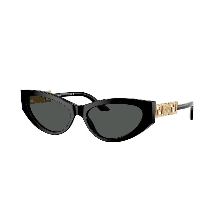 Versace Vrouwelijk Sunglass VE4470B - Framekleur: Zwart, Lenskleur: Donkergrijs Grijs