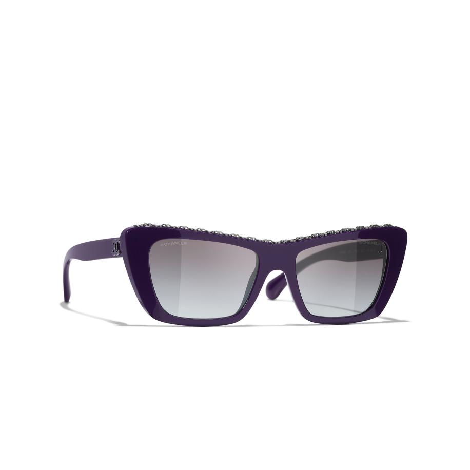 Chanel Vrouwelijk Sunglass Butterfly Sunglasses CH5540 - Framekleur: Aubergine, Lenskleur: Paars Paars