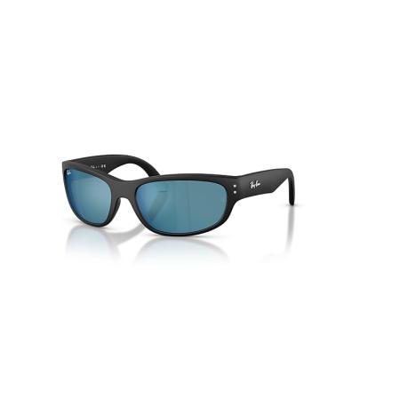 Ray-Ban Balorama Kids Bio-based zonnebril Matzwart montuur Blauw glazen 55-16