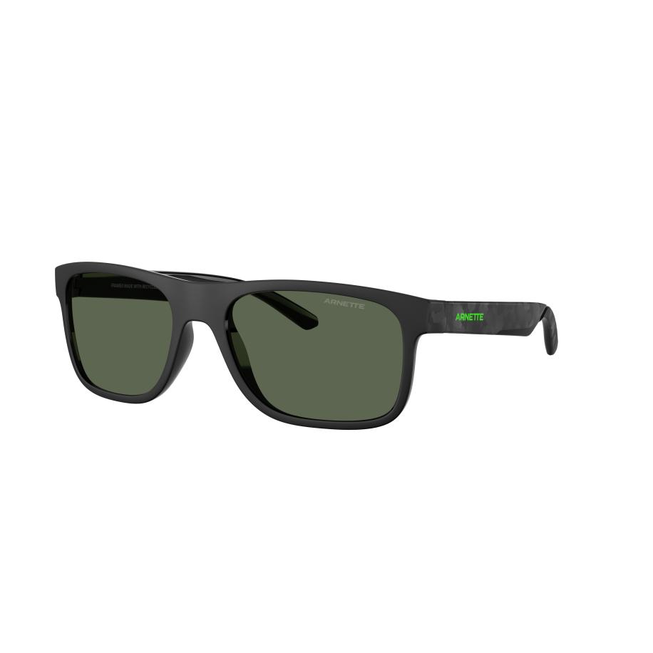 Arnette Mannelijk Sunglass AN4341 Khim - Framekleur: Zwart mat/glanzend, Lenskleur: Donkergroen Groen