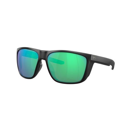 Costa Mannelijk Sunglass 6S9012 Ferg XL - Framekleur: Matzwart, Lenskleur: Groen gespiegeld