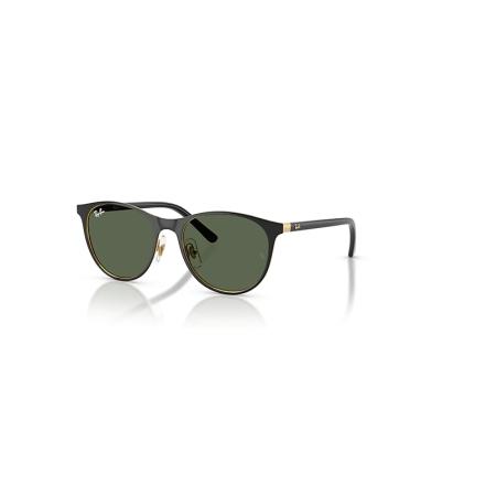 Ray-Ban Rb9552s Kids zonnebril Zwart montuur Groen glazen 47-16