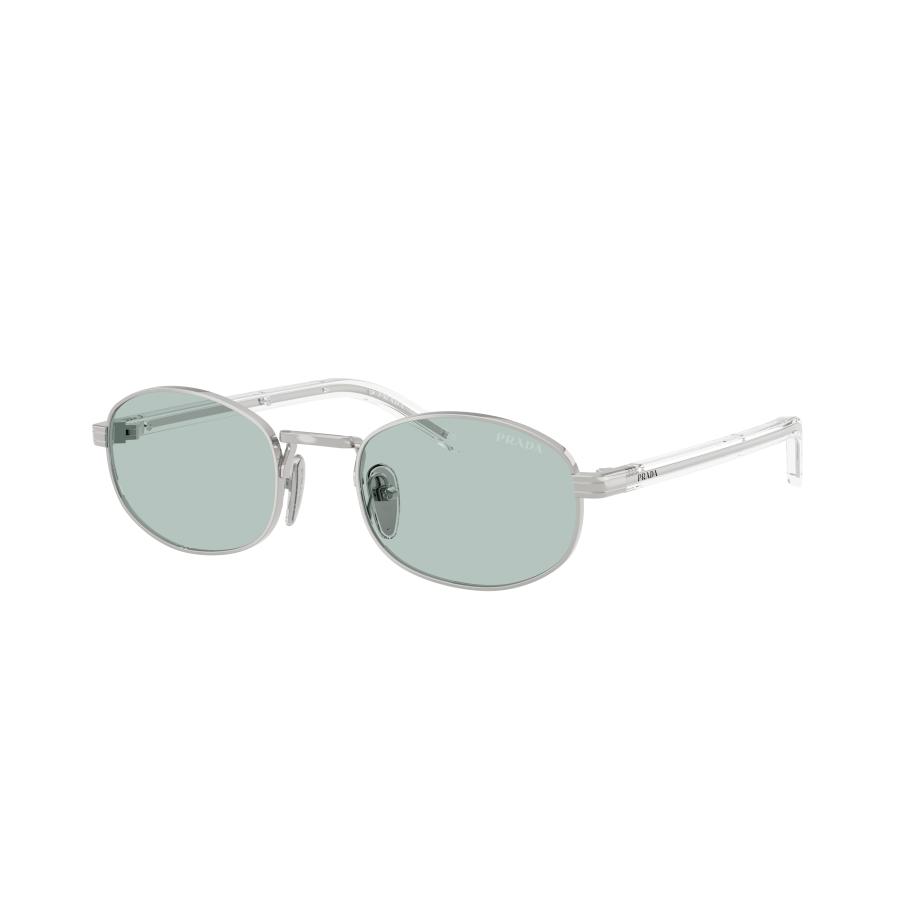 Prada Vrouwelijk Sunglass PR B53S - Framekleur: Zilver, Lenskleur: Azuurblauw Blauw