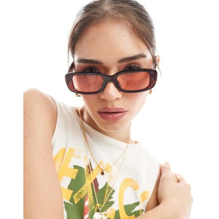 AIRE Ceres Rechthoekige zonnebril in donkerbruin