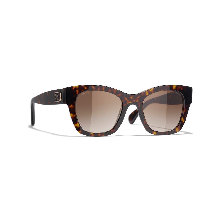 Chanel Vrouwelijk Sunglass Square Sunglasses CH5478 - Framekleur: Donker tortoise, Lenskleur: Bruin Bruin