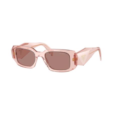 Prada Vrouwelijk Sunglass PR 17WS - Framekleur: Transparant perzik, Lenskleur: Lichtbruin