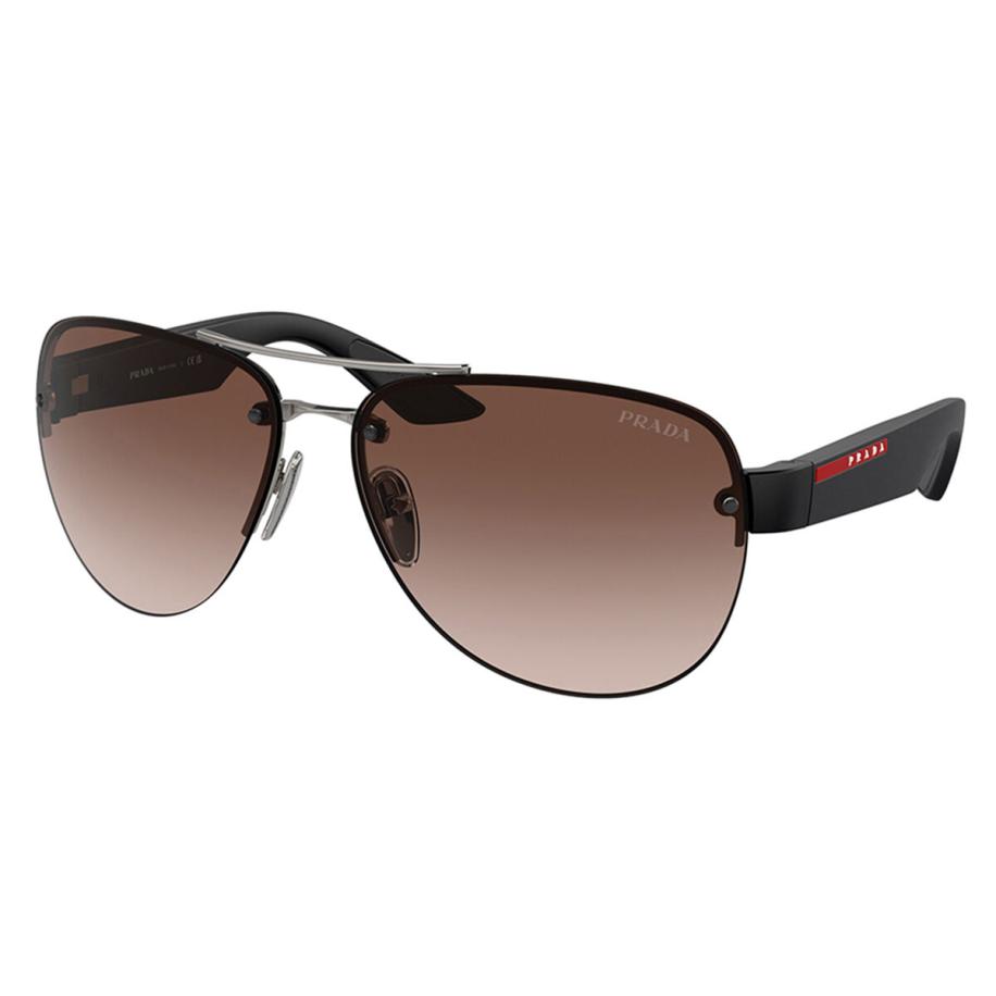 Prada Linea Rossa PS55YS Aziatische pasvorm 5AV02P Gunmetal Heren Zonnebril