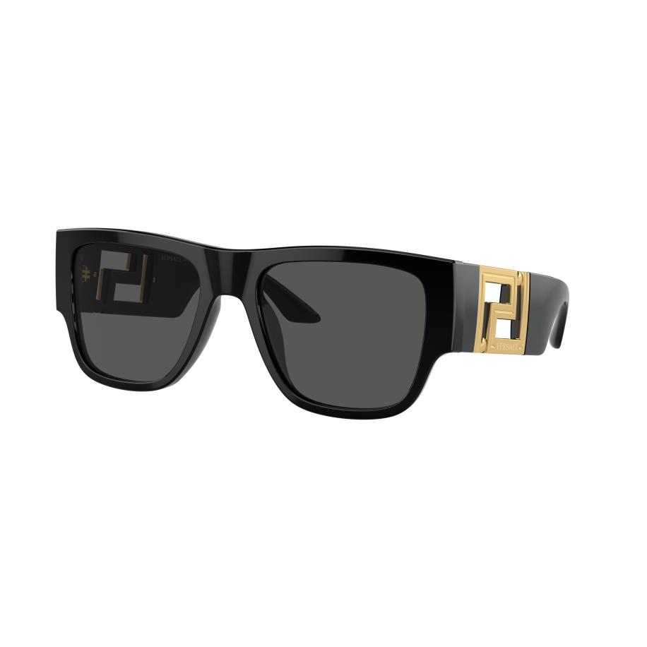 Versace Mannelijk Sunglass VE4403 - Framekleur: Zwart, Lenskleur: Donkergrijs Grijs