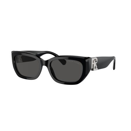 Ralph Lauren Vrouwelijk Sunglass RL8222 THE BRIDGET - Framekleur: Zwart, Lenskleur: Donkergrijs