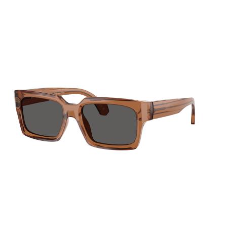 Alain Mikli Unisex Sunglass A05522 - Framekleur: Transparant bruin, Lenskleur: Donkergrijs