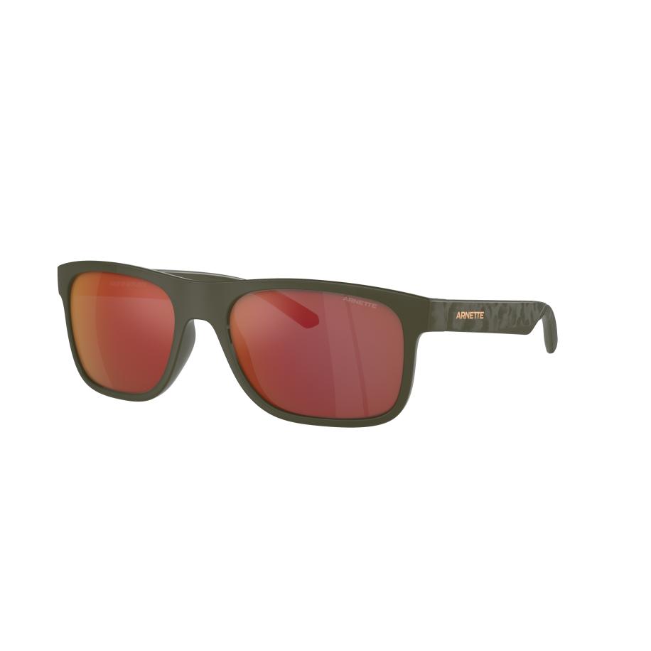 Arnette Mannelijk Sunglass AN4341 Khim - Framekleur: Leger, Lenskleur: Grijs gespiegeld oranje/geel Multicolor