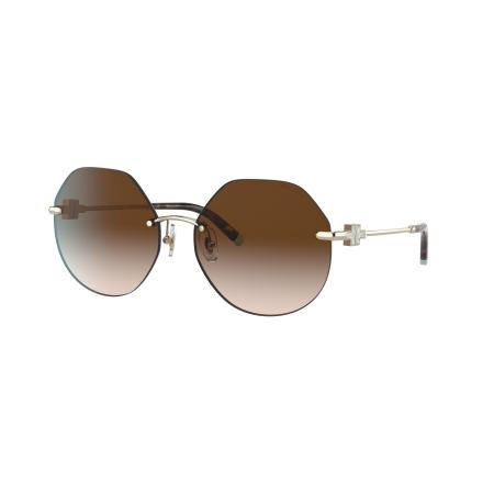 Tiffany & Co. Vrouwelijk Sunglass TF3077 - Framekleur: Lichtgoud, Lenskleur: Bruin Gradiënt