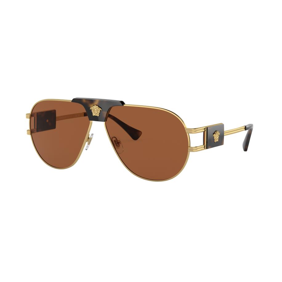 Versace VE2252 Aziatische pasvorm 147073 Goud Heren Zonnebril