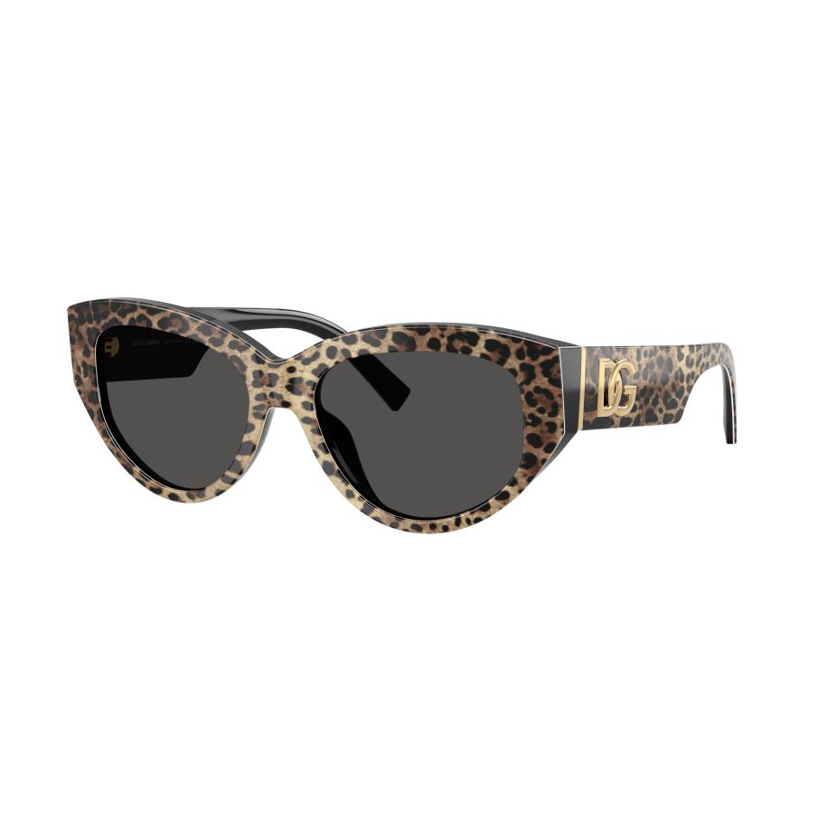 Dolce&Gabbana Vrouwelijk Sunglass DG4514 - Framekleur: Luipaard bruin op zwart, Lenskleur: Donkergrijs Grijs