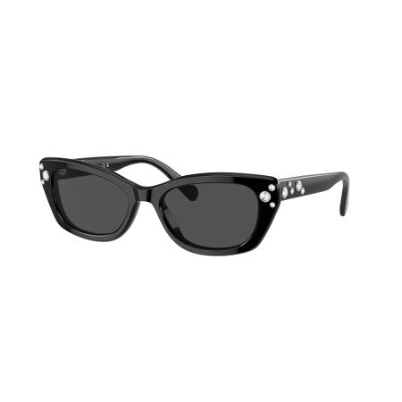 Swarovski Vrouwelijk Sunglass SK6019 - Framekleur: Zwart, Lenskleur: Donkergrijs
